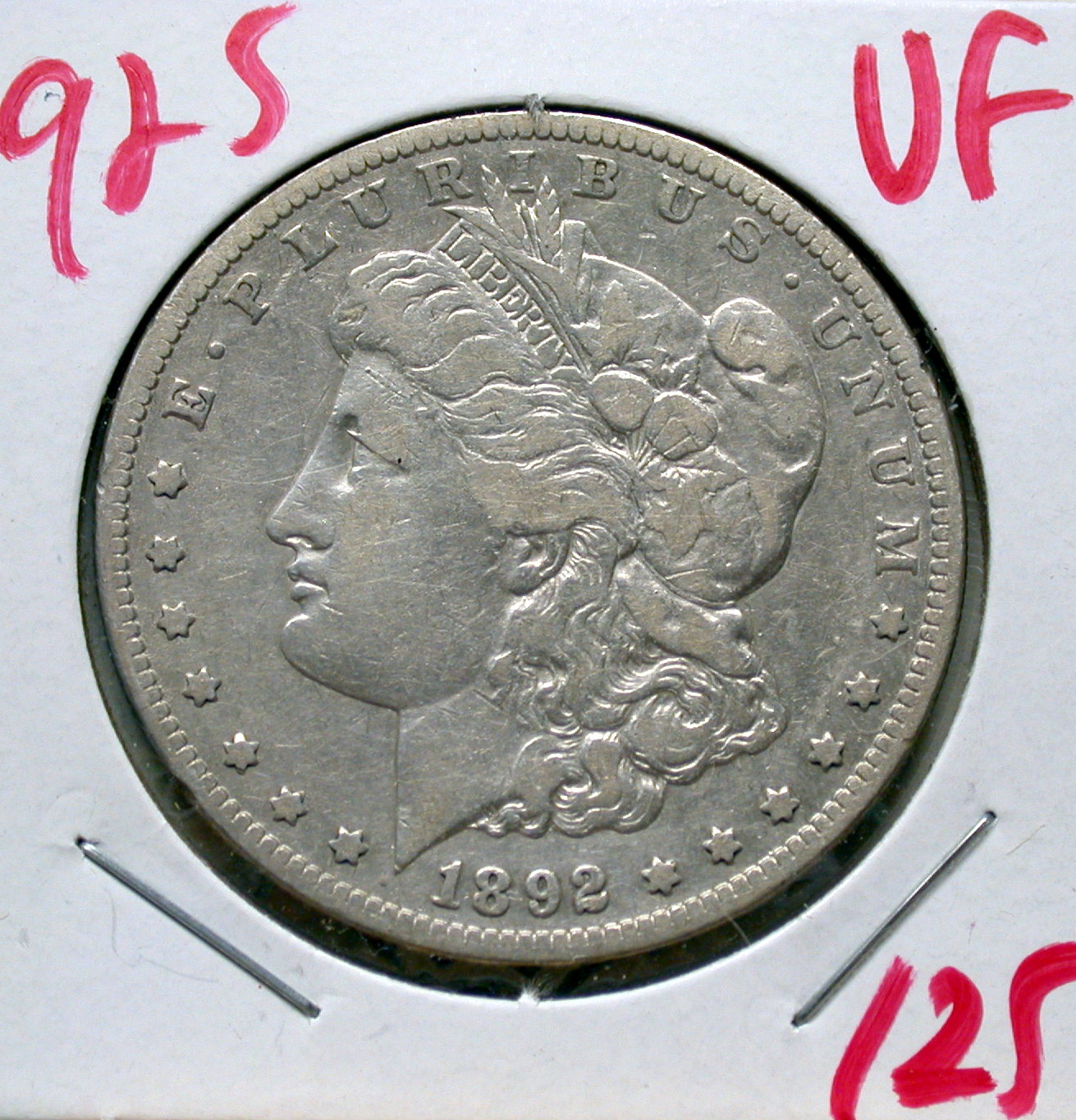 1892 S Morgan Dollar in VF! - Click Image to Close